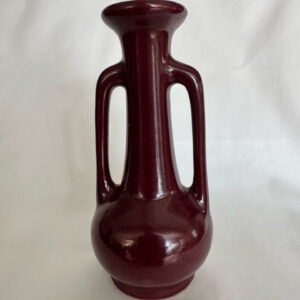 Vintage Small Ceramic Deep-Red Amphora Vase